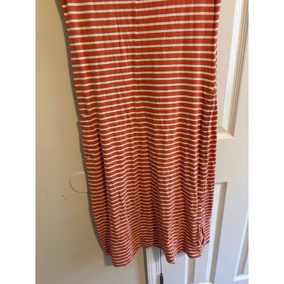 Toad & Co Muse dress sz small in salmon coral balanced stripe - Picture 8 of 10